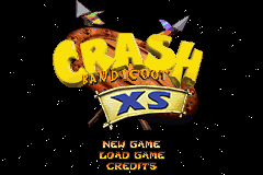 Crash Bandicoot XS Title Screen